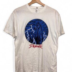 Denver Blue Mustang Graphic Tee Medium DIA Horse Shirt